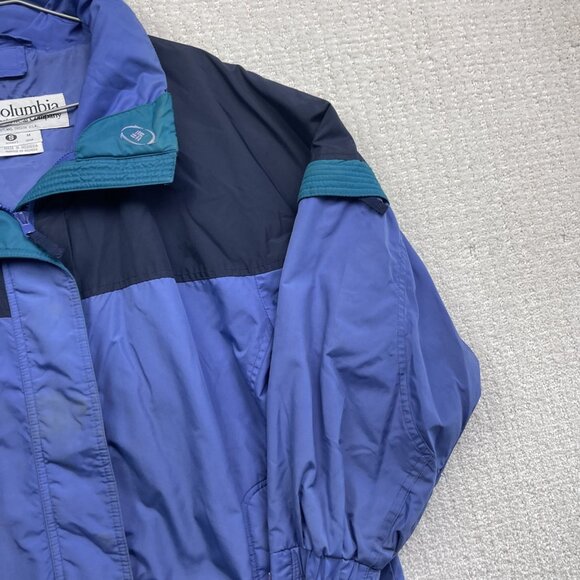 Vintage Columbia Windbreaker Jacket Women Size S Bugaboo Blue GreenPurple - Picture 4 of 16